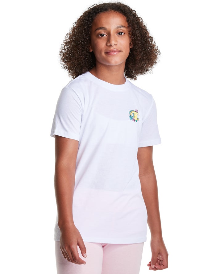 Champion T-Shirt Meisjes - Wit - Classic Paradise ( 857406-WTG )